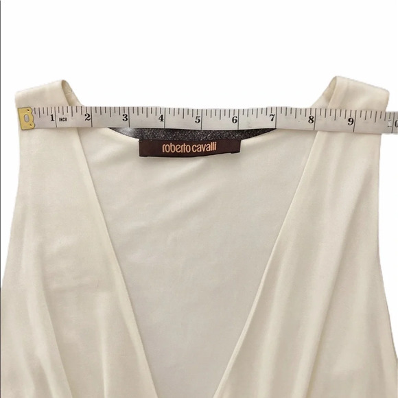 Roberto Cavalli Off White Sleeves Top Medium - Picture 8 of 11